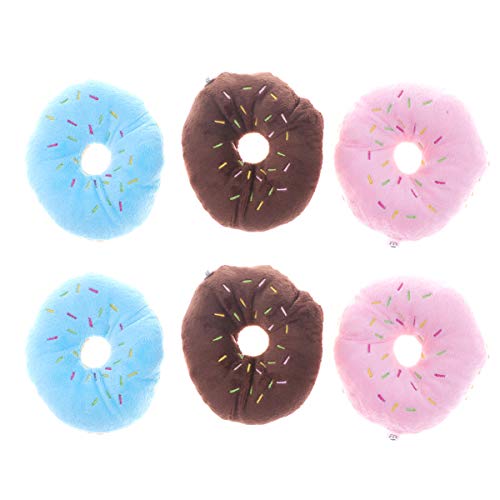 Tomaibaby 12Pcs Donut Hund Kauen Spielzeug Plüsch Quietschende Hund Spielzeug Donut Partei Liefert Geschenke für Kleine/Medium Welpen von Tomaibaby