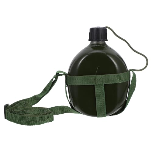 Tomaibaby Militärische Wasserflasche, Wasserbehälter, mit Tragegurt, für Wandern, Camping, Outdoor, Wasserbehälter, 1 l, zufällige Farbe von Tomaibaby