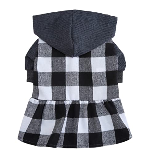 Plaid Hundekleid Winter Warme Hundekleidung Haustier Hoodie Herbst Haustier Kleidung Bekleidung Für Kleine Mittelgroße Hunde Katzen Mantel Jacke (AM-Code) von Tomator