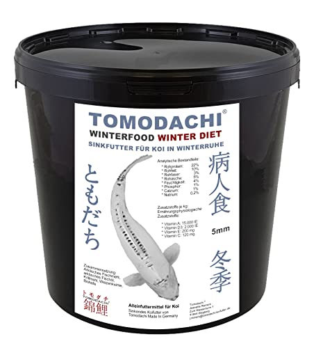 Koifutter Winterfutter Koi Sinkfutter energiereich arktische Rohstoffe hochverdaulich bei Kälte Koisinkfutter Tomodachi WinterDiet 5mm 3kg Eimer von Tomodachi