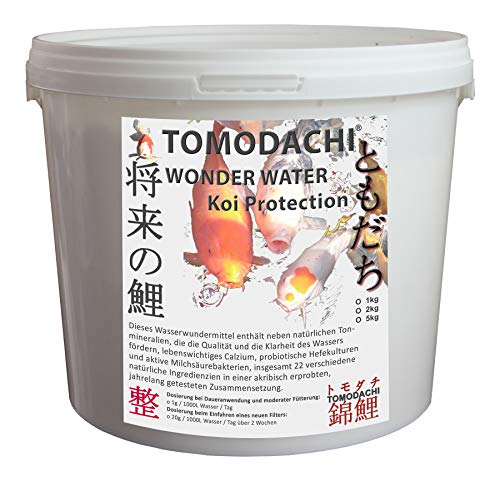 Kristallklarer algenfreier Koiteich auf kolloidaler Ebene mit Tomodachi Wonder Water Mineralspender Wasserklärer teichklar 2kg von Tomodachi