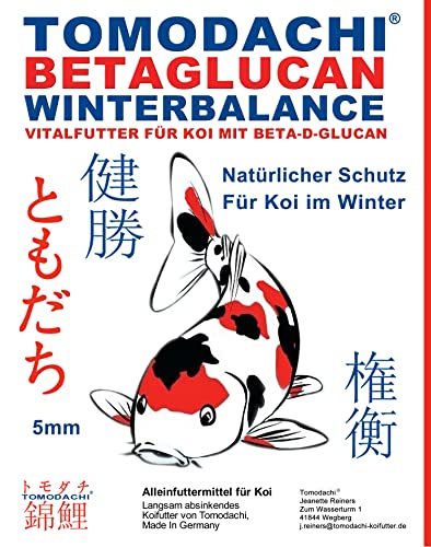 Koi Winterfutter Tomodachi Immunschutz Koifutter Beta Glucan Sinkfutter Koi Futter Koigesundheit im Winter hochverdaulich arktische Rohstoffe 5mm 2kg von Tomodachi