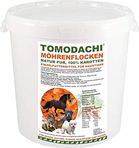 Tomodachi Möhrenflocken Nager Futter Karottenflocken Nager Snack Hamster Meerschwein Ratte Maus Chinchilla Kaninchen Verdauung Vitamine Immunsystem 3kg von Tomodachi