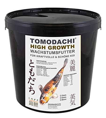 Koi Schwimmfutter Wachstumsfutter Koi Grower energiereiches Koifutter hochverdaulich arktische Rohstoffe Tomodachi High Growth 6mm 5kg Eimer von Tomodachi