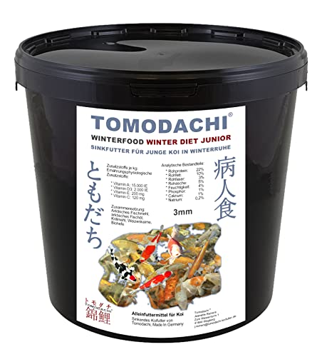 Winterfutter Koi Sinkfutter Tosai Koifutter energiereich hochverdaulich arktische Rohstoffe Tomodachi Junior Koi Futter 3mm 5kg Eimer von Tomodachi