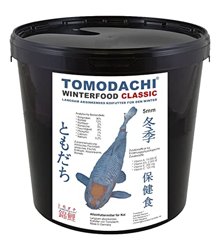 Winterfutter Koi Sinkfutter hochverdauliches Koifutter mit arktischen Rohstoffen Energiefutter für Koi im Winter langsam absinkende Koifutter Pellets 5mm 3kg Eimer von Tomodachi