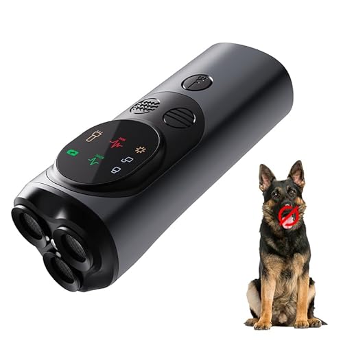 Tomotato 3 Head Anti Barking -Geräte Wieder aufladbar Ultraschallhundrinde Abschreckung mit blinkenden LED -Leuchten tragbares Trainingswerkzeug von Tomotato