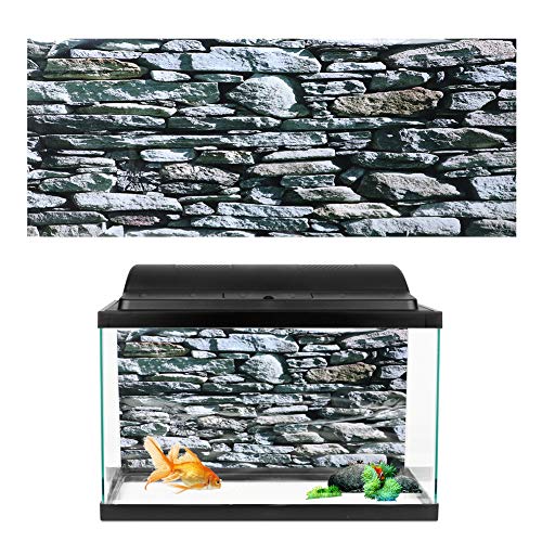 Tomotato Aquarium Hintergrund Poster, Dekorativer Felswand Aquarium Hintergrund PVC Klebstoff Poster Hintergrund Dekorationspapier für Aquarium (122 * 50cm) von Tomotato