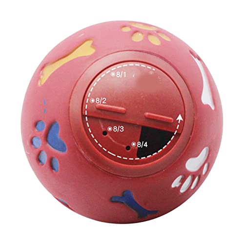 Tomotato Hundepuzzle Feeder Ball Welpe Slow Feeder Snack Dispenser Aktivität Haustier Ball Kaut Haustier Quietschende Food Ball Training für kleine Hunde (M 11cm/4.3in Diameter) von Tomotato