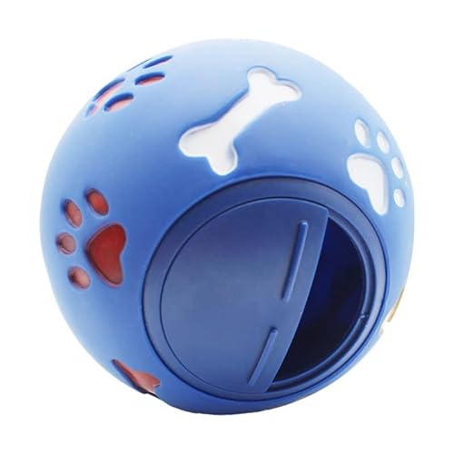 Tomotato Hundepuzzle Feeder Ball Welpe Slow Feeder Snack Dispenser Aktivität Haustier Ball Kaut Haustier Quietschende Food Ball Training für kleine Hunde (M 11cm/4.3in Diameter) von Tomotato