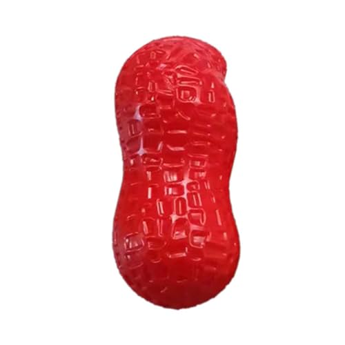 Tomotato Hundequietschendes Spielzeug für kleine Hunde Zähne Mahlen Bissfestanten Erdnusspelpen Kauspielzeug für Teddy Small Dog (Rot) von Tomotato