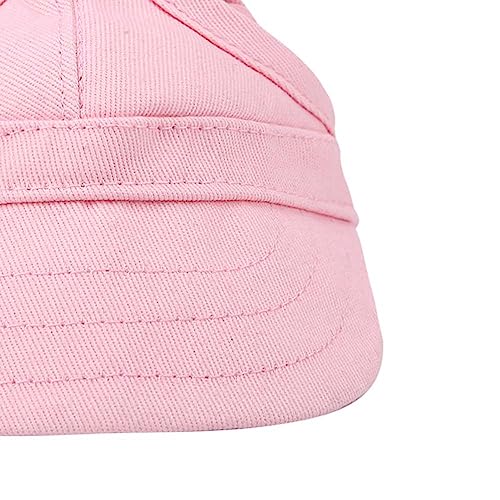 Tomvorks Haustier Hund Katze Baseball Outdoor Cap Sunbonnet Verstellbare Streifen Sommer Reise Sport Hut Rosa Schwarz Blau S M L (L) von Tomvorks