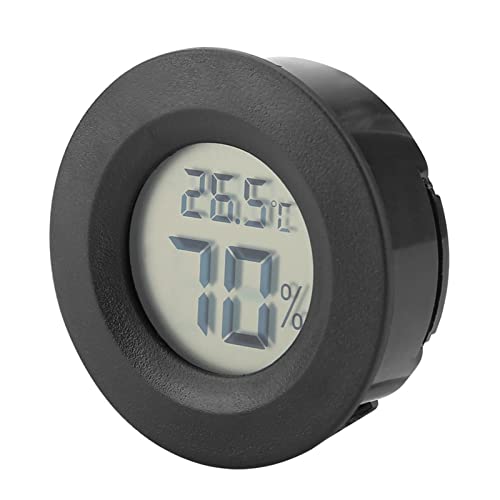 Tomvorks Mini-Digital-LCD-Thermometer-Hygrometer-Temperatur-Feuchtigkeitsmessgerät für Reptilien (Schwarz) von Tomvorks