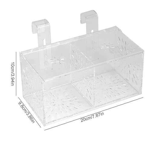 Tomvorks Transparenter Acryl-Aquarium-Zucht-Isolationsbox-Brüterei-Halter für Fisch-Aquarium, Stabiles, Transparentes Acryl-Design (20CM * 10CM * 10CM) von Tomvorks