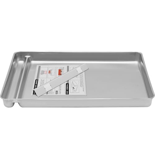 TonGass 304 Edelstahl Wiederverwendbare Katzentoilette Tablett Kompatibel mit PetSafe ScoopFree Selbstreinigende Katzentoilette Edelstahl Automatische Katzentoilette Tablett für Katzen von TonGass