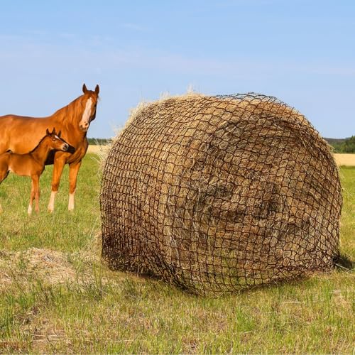 Tongmo Heunetz für Pferde und Nutztiere, rund, 1,2 x 1,2 m, mit 5,1 cm Loch von Tongmo