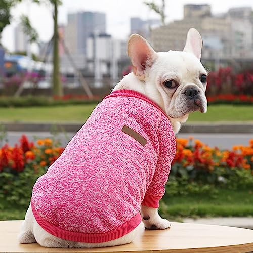 Haustier Kleidung Hundepullover Hunde Kleider Hundepullover Klassischer warmer Haustierpullover Haustierhundekleidung Gestrickter warmer Hundepyjama kleiner Hund Mäntelchen Für Französische (H, XS) von Tonsee Accessoire