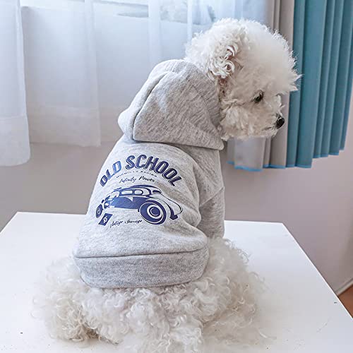 Haustier-Wintermantel mit Geschirr Haustier Hund Kleidung Winter Warmer Hoodie Haustier Lässiger Hoodie Warmer Pullover Hund Welpen Kleidung Für Kleine Hunde Haustierkleiderbügel Für Den (Grau, L) von Tonsee Accessoire