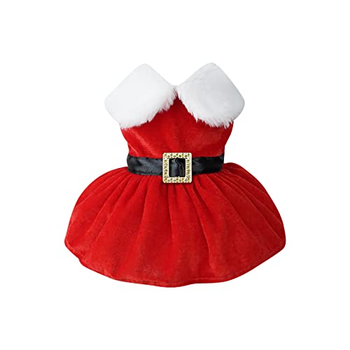 Tonsee Accessoire Haustier Kleid Kleidung Weihnachtskostüm Santa Dog Christmas Outfit Thermal Holiday Puppy Costume Dress Pet Clothes Kleidung Für Hunde Sommer von Tonsee Accessoire