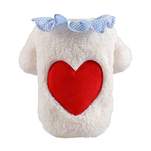 Tonsee Accessoire Kleidung für Hunde Weihnachten Haustier-Weihnachtslamm-Fleece-KleidungHoliday Puppy Costume Lamm-Fleece-Kleidung Haustierkleidung Hundecape Kaufen (2-White, M) von Tonsee Accessoire