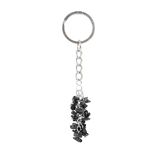 Tonsee Accessoire Kristall-Schlüsselanhänger Kristall-Schmuck hohler zerkleinerter Kristall-Anhänger-Schlüsselanhänger für Frauen Schlüsselanhänger Engel Holz (Black-B, One Size) von Tonsee Accessoire