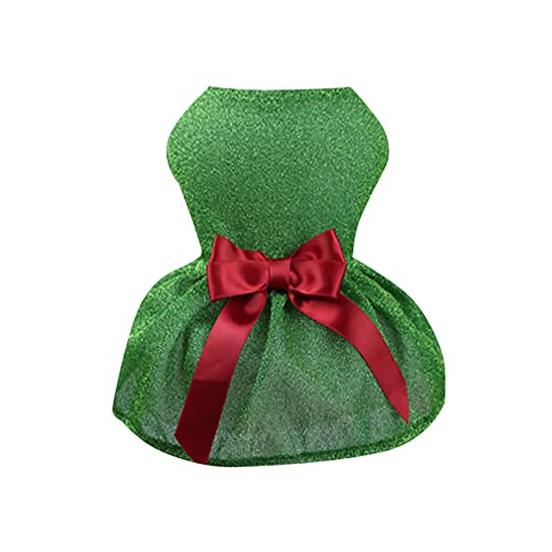 Weihnachten Hund Kleidung für kleine Hunde Santa Hund Kostüm Haustier-Weihnachtskleid-Ausstattungs-Thermalfeiertags-Welpen-Kostüm-Kleid-Haustier-Kleidung Hundemantel Weihnachten (Green-4, XL) von Tonsee Accessoire