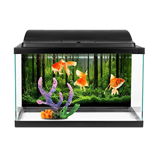 Tonysa Unterwasser-Waldtank-Hintergrundposter mit PVC-Klebstoff, Dekorationspapier, Wasserdicht und Langlebig für Aquarien (61 * 30cm) von Tonysa