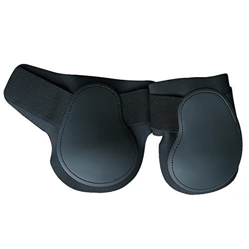 TopHomer 2 Stück Reitstiefel, verstellbare Hinterbeinstiefel, stoßdämpfend, für Pferde, Beinschutz, Reitsehnenschutz (schwarz, extra groß) von TopHomer