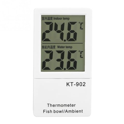 TopHomer Digitales Aquarium-Thermometer mit LCD-Display, 2-in-1-Aquarium-Thermometer, Innentemperatursensor für Ozeanarium, Zuhause von TopHomer