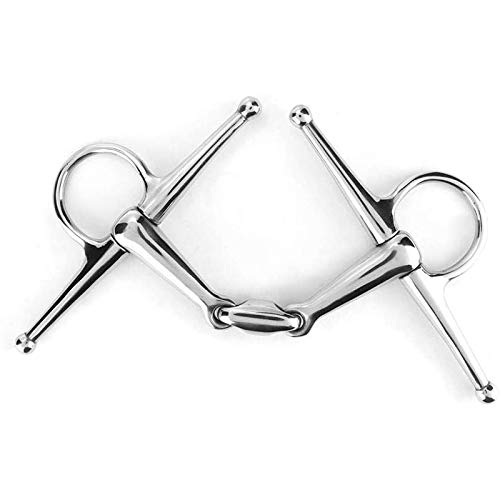 TopHomer Full Cheek Stainless Steel Horse Trense Bit Ring Three section Full Cheek Trense Horse Riding Rotary Directional Aid Roller Ring (135 mm) von TopHomer