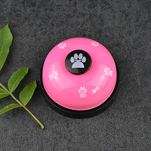 TopHomer Hund Türklingeln, Haustier-Trainingsglocke Tischglocke für Hunde Hundetürklingel für Kleine und Größere Hunde Toilettentraining Glocke Interaktion Glocke Pink von TopHomer