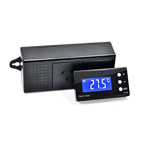 TopHomer LCD-Display Digitaler Thermostat, Einstellbare Temperatur und Kompaktes Erscheinungsbild für Aquarium Reptilien Amphibien Aquarium von TopHomer