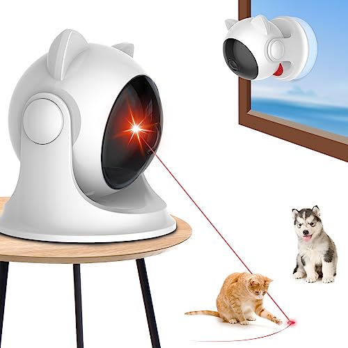 TopWigy Katzenspielzeug, USB Aufladbar Katzenspielzeug Selbstbeschäftigung mit Echter Zufälliger Trajektorie, Interaktives Katzenspielzeug Elektrisch für Katze Kätzchen Hunde Katzen Spielzeug Laser von TopWigy