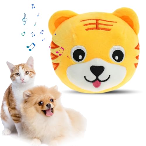 Topbashgo Hundespielzeug Ball, Active Moving Pet Plush Toy, Interaktives Hundespielzeug, Active Ball Hund, Spielzeug Plüsch Balle Für Katze& Hunde (Tiger) von Topbashgo