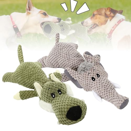 Topbashgo Hundespielzeug Unzerstörbar, Kauspielzeug Hund Unzerstörbar, Kauspielzeug Hund, Hundespielzeug, Dog Toys for Aggressive Chewers (Wölfe+Elefant) von Topbashgo