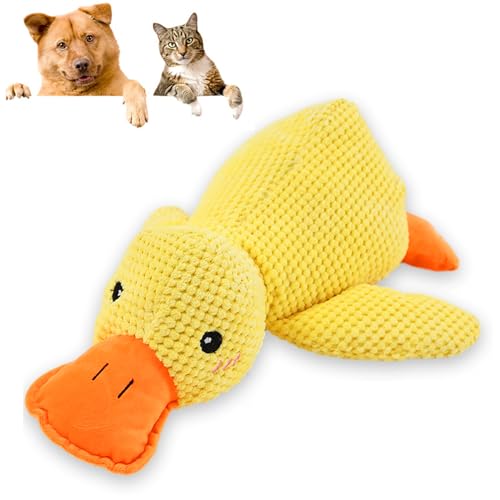 Topbashgo Quack Duck Dog Toy, Hundespielzeug Unzerstörbar, Hundespielzeug Quietschend, Spielzeug Hund Unzerstörbar, Unkaputtbar Hundespielzeug (Entengelb) von Topbashgo