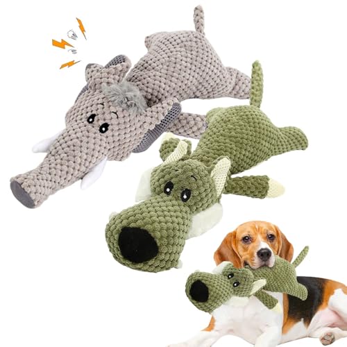 Topbashgo Unzerstörbares Hundespielzeug, 2025 New Hundespielzeug Unzerstörbar, Kauspielzeug Hund, Hundespielzeug, Dog Toys for Aggressive Chewers (Wölfe+Elefant) von Topbashgo