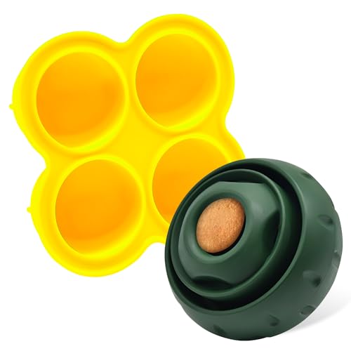 Topico Hundespielzeug Naturkautschuk Spaß zum Kauen, Jagen und Apportieren für mittelgroße Hunde ab 11,3 kg, abgelenkt, langsames Füttern, Beißspielzeug Ball, Angstlinderung, Langeweile Reduzierer, von Topico