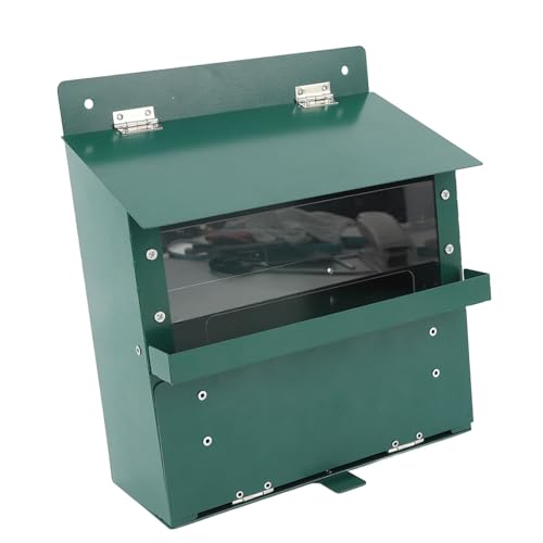 Abnehmbare Eichhörnchen Feeder für Außen, Metall Eichhörnchen Feeder mit Transparenter Acrylplatte, Eichhörnchen Feederbox für Außengarten, Eichhörnchen Picknicktisch Feeder und von Topiky