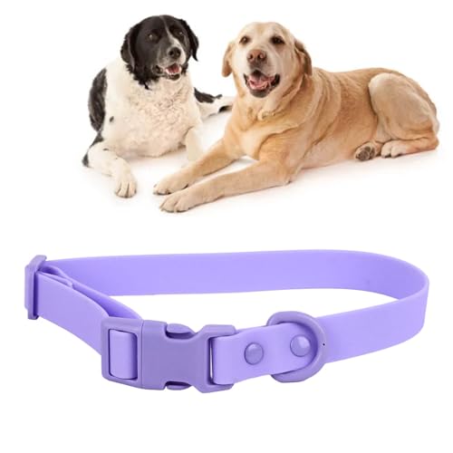 Haustierhalsband, Wasserdichtes, Rostfreies, Verstellbares Hundehalsband, PVC Halsband mit Weichem und Flexiblem Design für Bequemes Tragen, für (31–50 cm/12,2–19,7 Zoll von Topiky