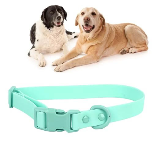 Haustierhalsband, Wasserdichtes, Rostfreies, Verstellbares Hundehalsband, PVC Halsband mit Weichem und Flexiblem Design für Bequemes Tragen, für (31–50 cm/12,2–19,7 Zoll von Topiky