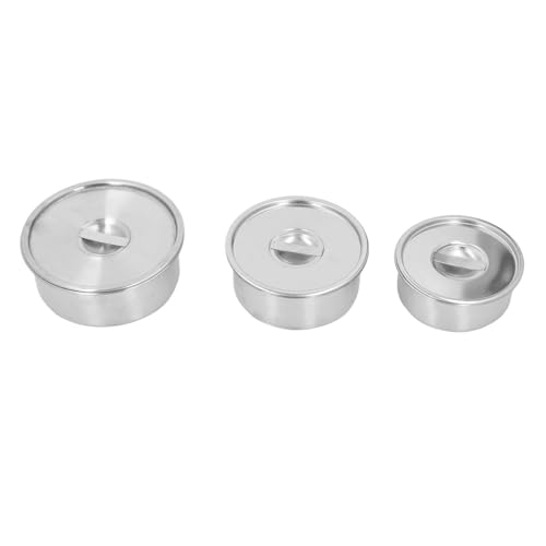 Topiky 3pcs Edelstahl -Mischschalen mit Deckel, Metallsalatschüssel Zum Kochen, Anti -Herbst Metall Mischschüssel Gedämpfte Eierschale für Haushaltsnahrungsmittelzubereitung und Lagerung Topiky 3pcs Edelstahl -Mischschalen mit Deckel, Metallsalatschüssel Zum Kochen, Anti -Herbst Metall Mischschüssel Gedämpfte Eierschale für Haushaltsnahrungsmittelzubereitung und Lagerung von Topiky
