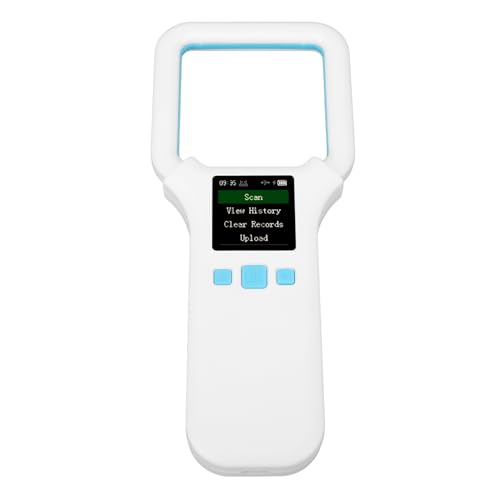 Topiky Mikrochip Scanner, Haustier Mikrochip Scanner, Wiederaufladbar, Mikrochip Lesegerät, 134,2 kHz, 125 kHz, Dual Frequenz Haustier Chip ID Scanner für Haustiere, Schweine, Hunde, von Topiky