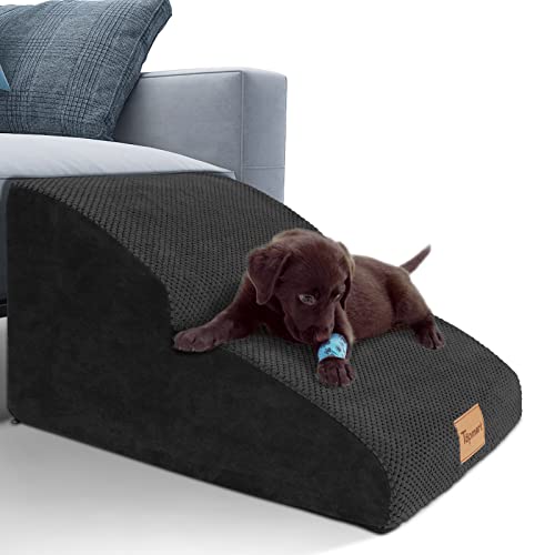 Topmart Hundetreppe aus hochdichtem Schaumstoff, 2 Ebenen, 30 cm hoch, rutschfeste Hundetreppe, weicher Schaumstoff, ideal für Hunde, ältere Katzen, Haustiere mit Gelenkschmerzen von Topmart