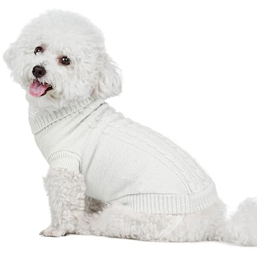 Toptakeit Thermo-Strickpullover für kleine, mittelgroße und große Hunde, Mädchen, Jungen, Hundekleidung für kleine, mittelgroße und große Hunde für männliche und weibliche Welpen von Toptakeit