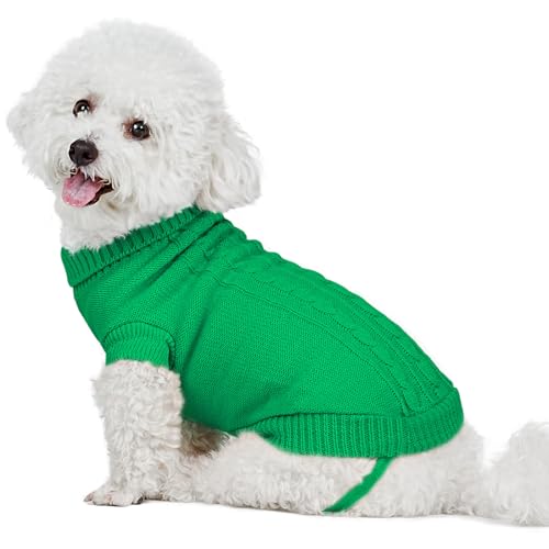 Toptakeit Thermo-Strickpullover für kleine, mittelgroße und große Hunde, Mädchen, Jungen, Hundekleidung für kleine, mittelgroße und große Hunde für männliche und weibliche Welpen von Toptakeit