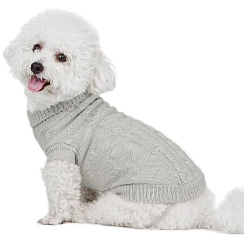 Toptakeit Thermo-Strickpullover für kleine, mittelgroße und große Hunde, Mädchen, Jungen, Hundekleidung für kleine, mittelgroße und große Hunde für männliche und weibliche Welpen von Toptakeit