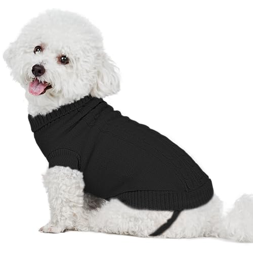 Toptakeit Thermo-Strickpullover für kleine, mittelgroße und große Hunde, Mädchen, Jungen, Hundekleidung für kleine, mittelgroße und große Hunde für männliche und weibliche Welpen von Toptakeit