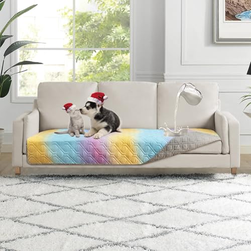 Topthumbs 100 % wasserdichter Hundebett-Bezug, 76,2 x 177,8 cm, wendbare Wickelunterlage, wiederverwendbare Campingmatte für Kinder/Haustier/Hund/Katze, waschbar, geometrische Stickerei, Decke, von Topthumbs