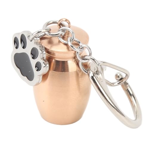 Topyond Haustier-Urnen, wasserdicht, Haustier-Asche, Andenken, Schlüsselanhänger für Hunde und Katzen, Asche, Andenken, Haustier, Hund, Katze, Feuerbestattung, Schmuck, (Rose Gold) von Topyond